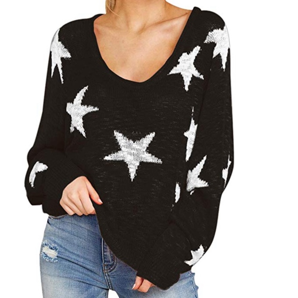Beautiful woman sweater ripped cuffs and hem - Picture 3 of 5